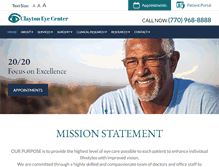 Tablet Screenshot of claytoneyecenter.com